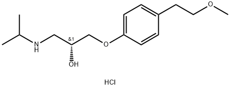 (R)-1-(isopropylamino)-3-(4-(2-methoxyethyl)phenoxy)propan-2-ol hydrochloride Structure