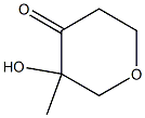 3-hydroxy-3-methyltetrahydro-4H-pyran-4-one Structure
