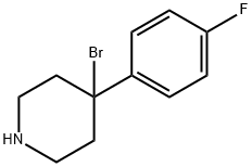 Piperidine, 4-bromo-4-(4-fluorophenyl)- Structure