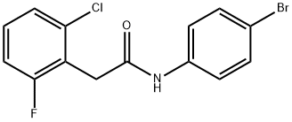 N-(4-bromophenyl)-2-(2-chloro-6-fluorophenyl)acetamide 구조식 이미지