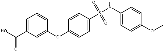 3-{4-[(4-methoxyanilino)sulfonyl]phenoxy}benzoic acid 구조식 이미지