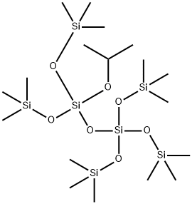 Tetrasiloxane, 1,1,1,7,7,7-hexamethyl-3-(1-methylethoxy)-3,5,5-tris[(trimethylsilyl)oxy]- 구조식 이미지