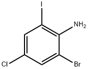 2-Bromo-4-chloro-6-iodobenzenamine Structure