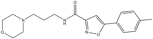 5-(4-methylphenyl)-N-[3-(4-morpholinyl)propyl]-3-isoxazolecarboxamide 구조식 이미지