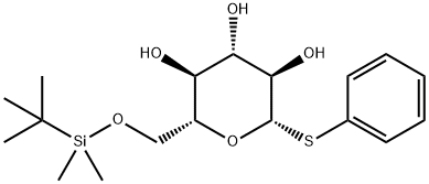 (2R,3S,4S,5R,6S)-2-(((tert-Butyldimethylsilyl)oxy)methyl)-6-(phenylthio)tetrahydro-2H-pyran-3,4,5-triol Structure