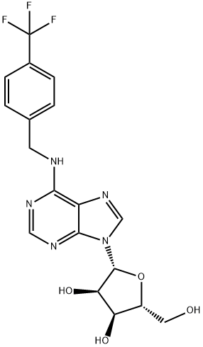 N6-(4-Trifluoromethylbenzyl)adenosine 구조식 이미지