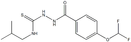 2-[4-(difluoromethoxy)benzoyl]-N-isobutylhydrazinecarbothioamide Structure