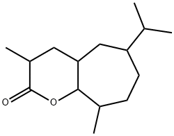 Cyclohepta[b]pyran-2(3H)-one, octahydro-3,9-dimethyl-6-(1-methylethyl)- Structure