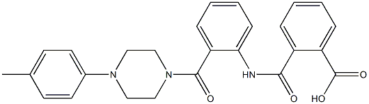 2-[(2-{[4-(4-methylphenyl)-1-piperazinyl]carbonyl}anilino)carbonyl]benzoic acid Structure