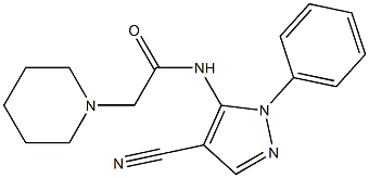 N-(4-cyano-1-phenyl-1H-pyrazol-5-yl)-2-(1-piperidinyl)acetamide Structure