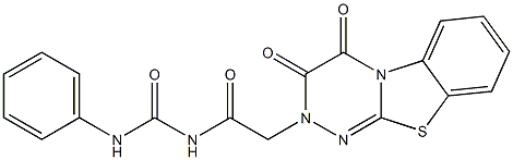 N-[(3,4-dioxo-3,4-dihydro-2H-[1,2,4]triazino[3,4-b][1,3]benzothiazol-2-yl)acetyl]-N'-phenylurea Structure