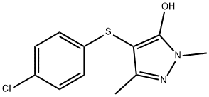 4-((4-Chlorophenyl)Thio)-1,3-Dimethyl-1H-Pyrazol-5-Ol Structure