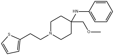 4-(methoxymethyl)-N-phenyl-1-[2-(thiophen-2-yl)ethyl]piperidin-4-amine Structure