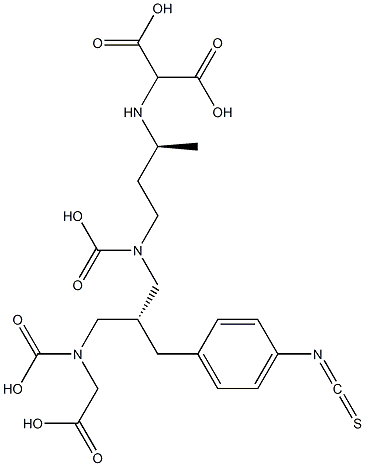 (S,S)-[(1-(4-isothiocyanato-benzyl)-2-{[2-(bis-carboxymethyl-amino)-propyl]-carboxymethyl-amino}-ethyl)-carboxymethyl-amino]-acetic acid Structure