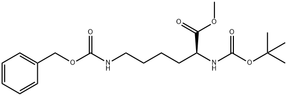 N2-[(1,1-Dimethylethoxy)carbonyl]-N6-[(phenylmethoxy)carbonyl]-L-lysine Methyl Ester 구조식 이미지