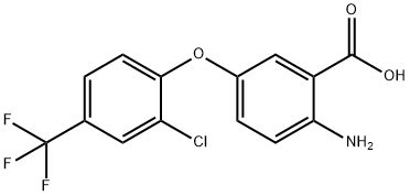 Benzoic acid, 2-amino-5-[2-chloro-4-(trifluoromethyl)phenoxy]- Structure