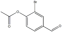 2-bromo-4-formylphenyl acetate Structure