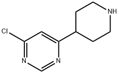 4-CHLORO-6-(PIPERIDIN-4-YL)PYRIMIDINE Structure