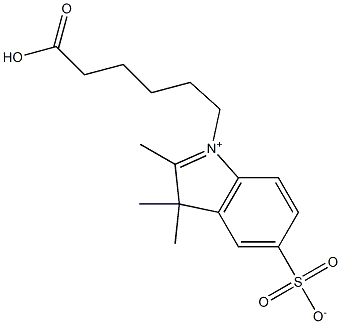 1-(5-Carboxypentyl)-2,3,3-trimethyl-3H-indol-1-ium-5-sulfonate Structure