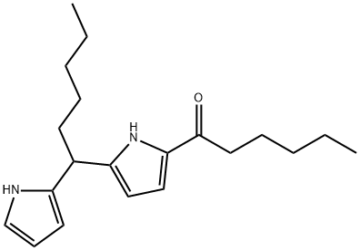 1-Hexanone, 1-[5-[1-(1H-pyrrol-2-yl)hexyl]-1H-pyrrol-2-yl]- 구조식 이미지