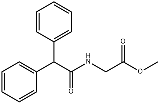 Glycine, N-(2,2-diphenylacetyl)-, methyl ester Structure