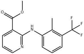 3-Pyridinecarboxylic acid, 2-[[2-methyl-3-(trifluoromethyl)phenyl]amino]-, methyl ester Structure