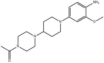 4-[4-(4-acetyl-1-piperazinyl)-1-piperidinyl]-2-(methyloxy)aniline Structure