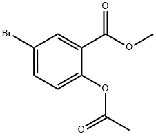 2-acetoxy-5-bromobenzoic acid methyl ester 구조식 이미지