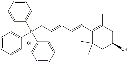 Phosphonium, [(2E,4E)-5-[(4R)-4-hydroxy-2,6,6-trimethyl-1-cyclohexen-1-yl]-3-methyl-2,4-pentadienyl]triphenyl-, chloride Structure