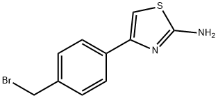 2-Thiazolamine, 4-[4-(bromomethyl)phenyl]- Structure