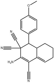 2-amino-4-(4-methoxyphenyl)-4a,5,6,7-tetrahydro-1,3,3(4H)-naphthalenetricarbonitrile 구조식 이미지