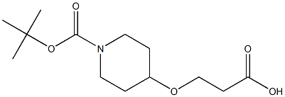 3-({1-[(tert-butoxy)carbonyl]piperidin-4-yl}oxy)propanoic acid Structure