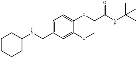 N-(tert-butyl)-2-{4-[(cyclohexylamino)methyl]-2-methoxyphenoxy}acetamide Structure