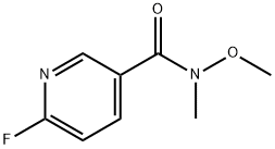 3-Pyridinecarboxamide, 6-fluoro-N-methoxy-N-methyl- Structure