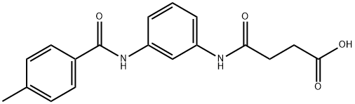 4-{3-[(4-methylbenzoyl)amino]anilino}-4-oxobutanoic acid 구조식 이미지