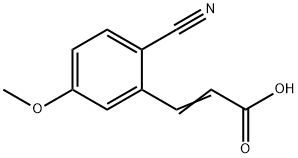 2-Propenoic acid, 3-(2-cyano-5-methoxyphenyl)- Structure