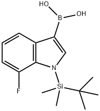 Boronic acid, [1-[(1,1-dimethylethyl)dimethylsilyl]-7-fluoro-1H-indol-3-yl]- (9CI) Structure
