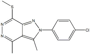 2-(4-chlorophenyl)-3,4-dimethyl-2H-pyrazolo[3,4-d]pyridazin-7-yl methyl sulfide Structure