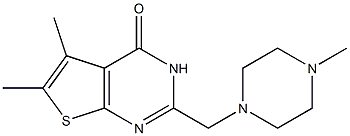 5,6-dimethyl-2-[(4-methyl-1-piperazinyl)methyl]thieno[2,3-d]pyrimidin-4(3H)-one 구조식 이미지