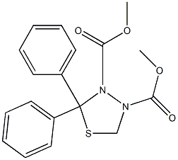 dimethyl 2,2-diphenyl-1,3,4-thiadiazolidine-3,4-dicarboxylate Structure