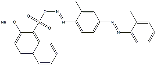 Naphthalenesulfonic acid, 2-hydroxy-1-[[2-methyl-4-[(2-methylphenyl)azo]phenyl]azo]-, monosodium salt 구조식 이미지