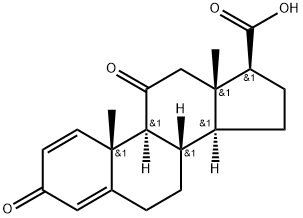 3,11-Dioxoandrosta-1,4-diene-17-carboxylic acid Structure