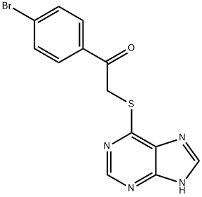 1-(4-bromophenyl)-2-(7H-purin-6-ylsulfanyl)ethanone Structure