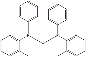 1R,2R-(+)-bis((o-tolyl)(phenylphosphino))ethane Structure