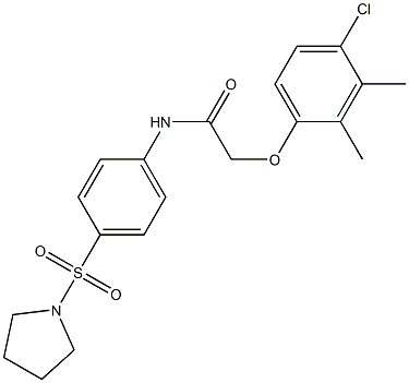 2-(4-chloro-2,3-dimethylphenoxy)-N-[4-(1-pyrrolidinylsulfonyl)phenyl]acetamide Structure