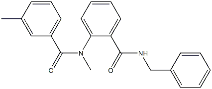 N-benzyl-2-[methyl(3-methylbenzoyl)amino]benzamide 구조식 이미지