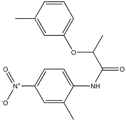 N-(2-methyl-4-nitrophenyl)-2-(3-methylphenoxy)propanamide 구조식 이미지