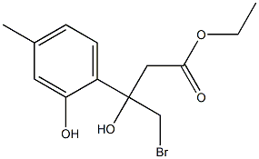 Ethyl 4-bromo-3-hydroxy-3-(2-hydroxy-4-methylphenyl)butanoate Structure