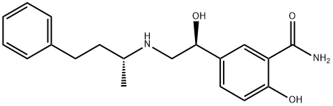 Benzamide, 2-hydroxy-5-[(1S)-1-hydroxy-2-[[(1R)-1-methyl-3-phenylpropyl]amino]ethyl]- Structure