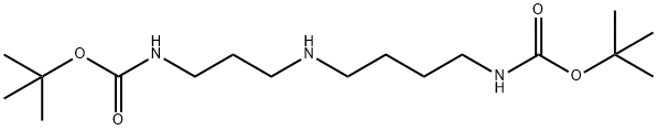 13-Oxa-2,6,11-triazapentadecanoic acid, 14,14-dimethyl-12-oxo-,1,1-dimethylethyl ester 구조식 이미지